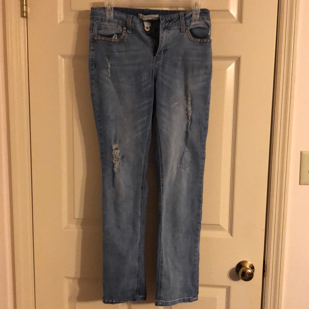 Distressed jeans